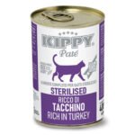 KIPPY Sterilised Cat Wet Food rich in Turkey Patè 400 gm