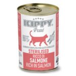 KIPPY Sterilised Cat Wet Food rich in SALMON Patè 400 gm