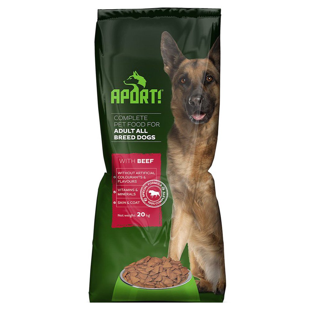 Aport dry dog food with beef, 20 kg