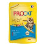 ProCat Kitten Cat Wet Food Pouch With Tuna Soft Chunks Flavour in Jelly 100g