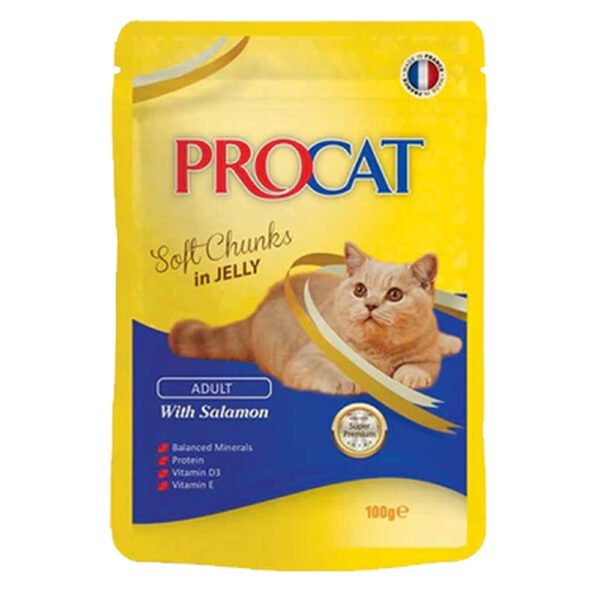 ProCat Cat Wet Food Pouch with salmon Flavour in  Jelly 100g