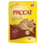 ProCat Cat Wet Food Pouch With BEEF & LIVER Flavour In Gravy 100g
