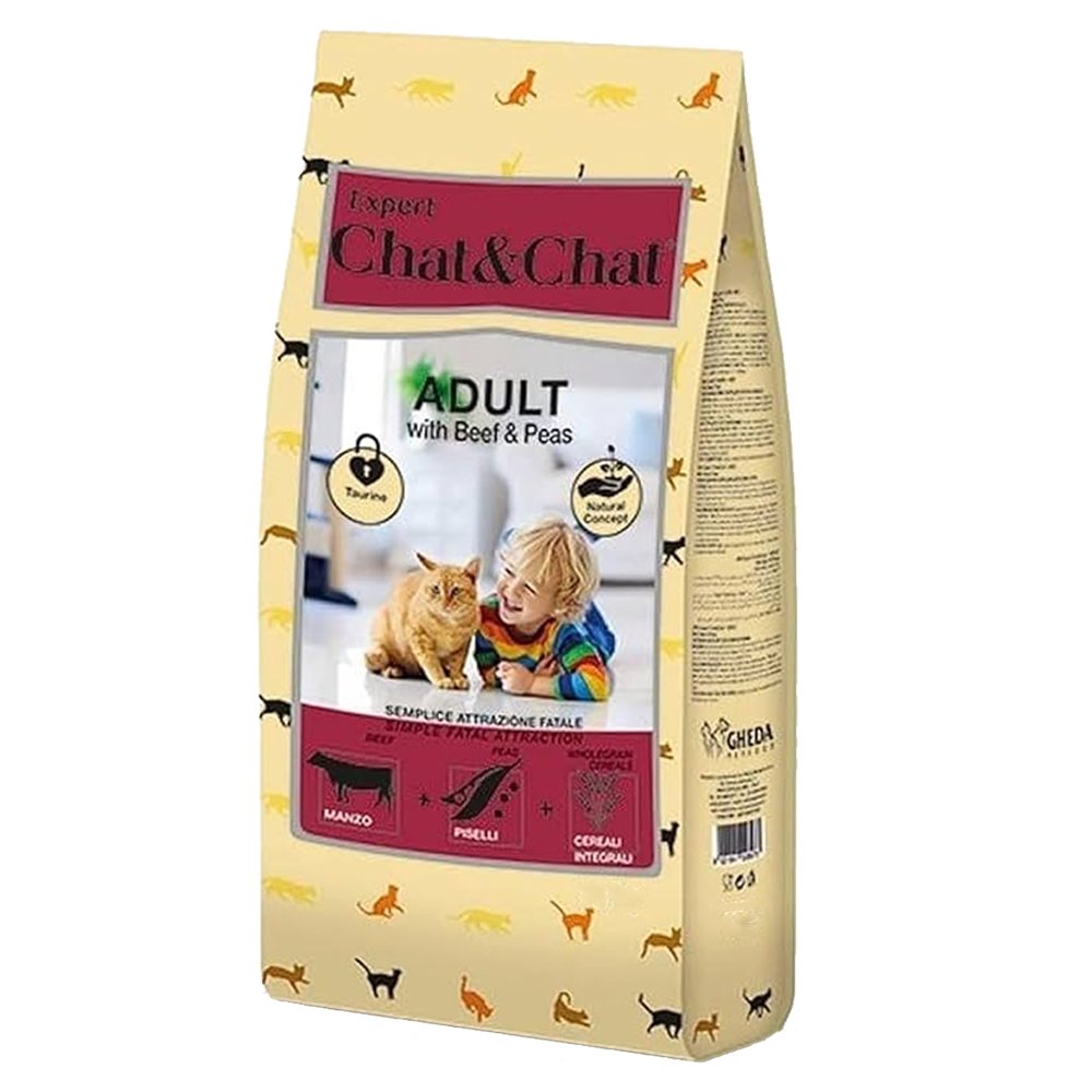 Expert Care Chat & Chat Adult Cat Food ًWith Beef & Peas